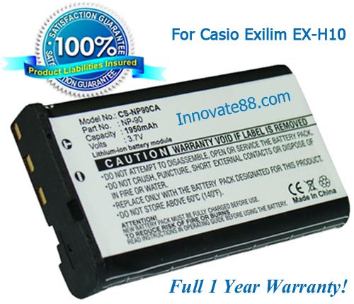 Casio NP 90 - Camera battery Li-Ion 1950 mAh