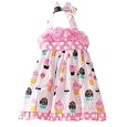 Rare Editions Girls 2-6X Dot And Cupcake Print Birthday Dress