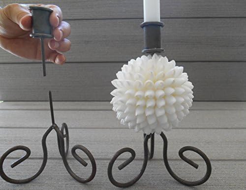 2 Candlestick Holders - Spike and Base - Customize Christmas Decorating Touch