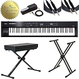 Roland RD-300nx Digital Piano Bundle with Bench, Stand, Cables, and Pedal