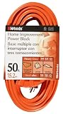 read full review Woods 826 14/3 Outdoor Multi-Outlet Extension Cord, Orange, 50-Foot
