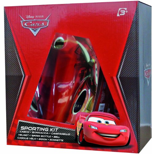 Cars Jungen Helmset mit Fahrradhelm Trinkflasche und Klingel CARS rot 52-56 cm 35513
