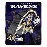 NFL Baltimore Ravens 50-Inch-by-60-Inch Micro Raschel Plush Throw "Grunge" Design