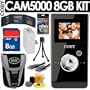 Coby CAM5000 720P 5MP 4X Digital Zoom 2in TFT LCD Digital HD Camcorder Camera (Black) With 8GB Accessory Bundle