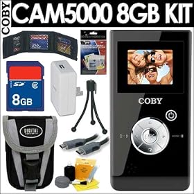 Coby CAM5000 720P 5MP 4X Digital Zoom 2in TFT LCD Digital HD Camcorder Camera (Black) With... by Coby