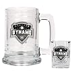 Houston Dynamo Soccer Glass Tankard and Square Shot Glass Set - Primary Team Logo MAJOR-LEAGUE-SOCCER Soccer