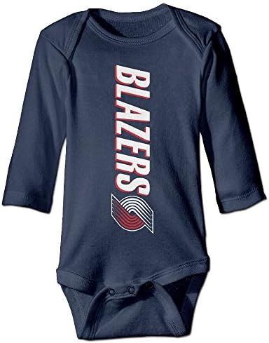 HYRONE Portland Trail Logo Blazers Baby Bodysuit Long Sleeve Climbing Clothes Navy