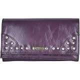 Kenneth Cole Reaction Womens Stud Clutch Wallet Plum Purple
