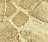 Almond Faux Fieldstone Wallpaper