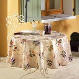 Nappe Toile ciree fruits Ovale 140x240cm