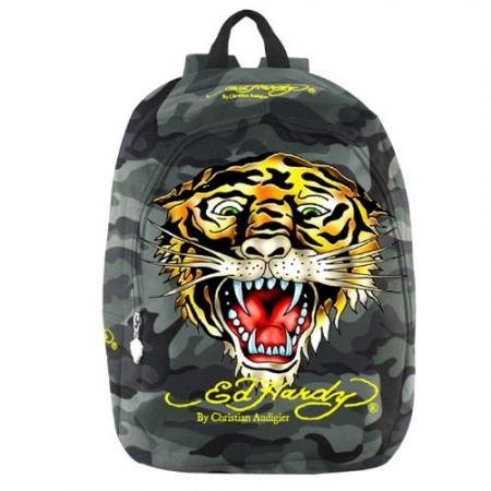 Ed Hardy B2MISTIG MIsha Tiger Backpack Green Camo