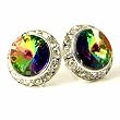 Vitrail Swarovski 15mm Rondelle Stud Earrings Fashion Jewelry