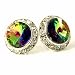 Vitrail Swarovski 15mm Rondelle Stud Earrings Fashion Jewelry