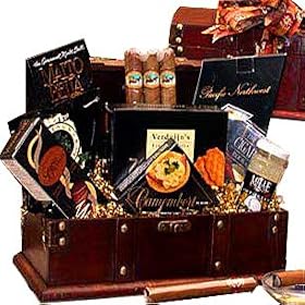 Gentlemans Cigar Chest Gourmet Food Gift Basket
