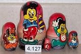 Mickey Mouse Russian Nesting Doll 5 Pc / 4 in #4.127
