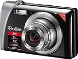 Rollei Flexline 140 Digitalkamera (10 Megapixel, 4-fach opt. Zoom, 7,6 cm (3 Zoll) Display, 30 mm Weit-Winkel-Objektiv) schwarz