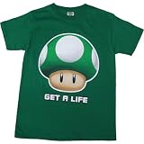 Nintendo 1 Up Mushroom Get a Life Mens T-Shirt