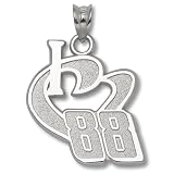 Dale Earnhardt Jr #88 Sterling Silver I HEART 88 PENDANT
