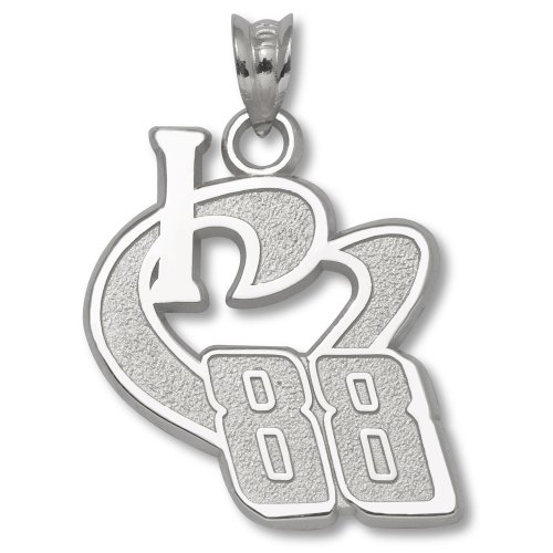 Dale Earnhardt Jr #88 Sterling Silver I HEART 88 PENDANT