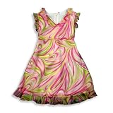 Plum Pudding Ltd - Girls Paisley Print Sleeveless Dress, Pink, Multi
