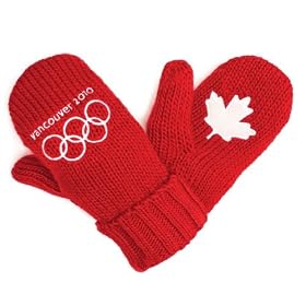 Vancouver Canada 2010 Winter Olympic Red Mittens, Size S/M, Brand New with Tags