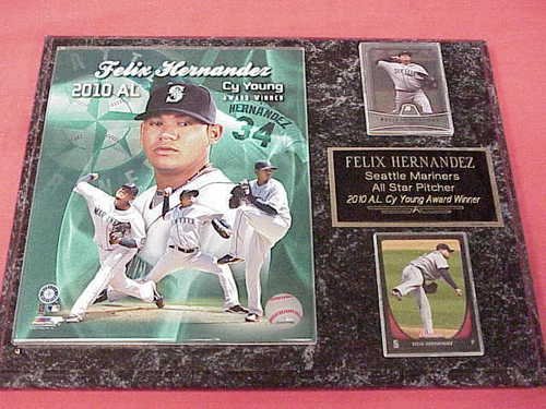 Mariners Felix Hernandez 2 Card Collector Plaque