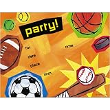 Sports Party Invitations (8 count)