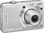 Sony Cybershot DSCW55 7.2MP Digital Camera with 3x Optical Zoom (Silver)