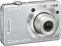 Sony Cybershot DSCW55 7.2MP Digital Camera with 3x Optical Zoom (Silver)
