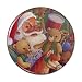 Christmas Holiday Santa Teddy Bears Toys Pinback Button Pin Badge - 1