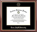 Texas A&M University Aggies - Embossed Seal - Mahogany Gold Trim - Diploma Frame