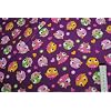 0,5 m * 1,50 m Stoff Eulen / V�gel Jersey 100 % Baumwolle Stretch Eule Uhu Kauz Schleiereule Vogel lila violett bunt Tiere Jerseystoff Baumwollstoff Kinderstoff Stoffe Kinder Kind Junge M�dchen Eulenstoff Herzen