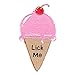 Pink Ice Cream Lick ME DIY Iron On Embroidered Applique Patch