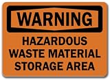 Best Price Warning Sign - Hazardous Waste Material Storage Area - 10