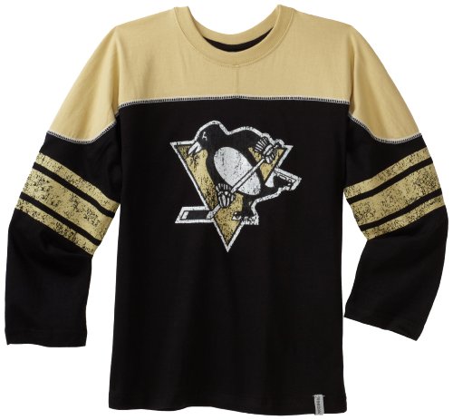 NHL Youth Pittsburgh Penguins Shootout L/S Tee - R58Dxypp (Black, Large)