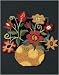 Dimensions Floral On Black Punch Needle Kit