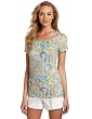 Jones New York Womens Printed Paisley T-Shirt
