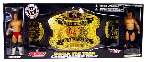 WWE 2008 - STORE EXCLUSIVE - CHAMPIONSHIP MATCHES - RAW - World Tag Team CHAMPIONSHIP BELT / Gürtel - incl. Lance Cade & Trevor Murdoch - Action Figuren - OVP