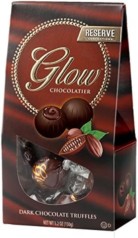 Glow Premium Kosher Dark Chocolate Truffles Gift Box 5.2-ounce Box (3 Pack)