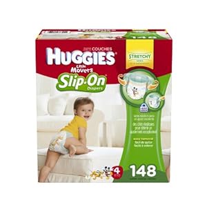 Huggies Little Movers Slip-On Diaper Pants, Size 4, 148 Count