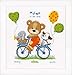 Vervaco Birth Record Cycling Bear Cross Stitch Kit