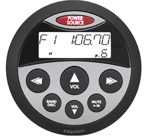 Clarion CMRC1-SB Watertight Marine Remote Control with LCD Display (Silver/Black Rubber Bezel)