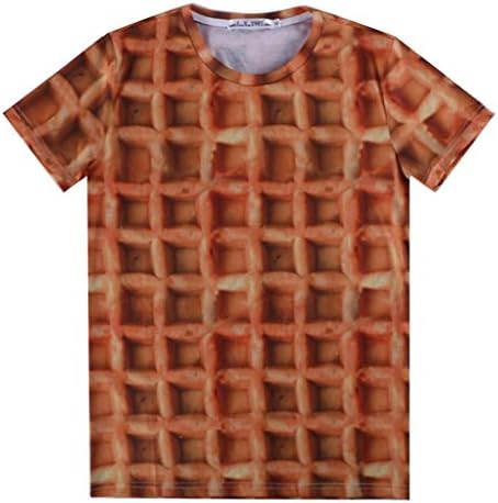 Summer Harajuku 3d t shirt Waffles for Men Women clothing t-shirt top L