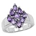 1.35 Carat Genuine Amethyst Sterling Silver Ring