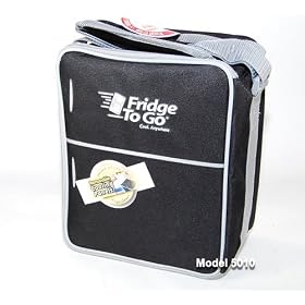 The Fridge-to-go 12-can Cooler Lunch Bag Holds a Large Amount of Food and Drinks. Featuring an Adjustable Strap with Shoulder Pad, This Cooler Bag Is Great for Travel Stays Cool for 12 Hours, Comes with 4 Cooling Panels - Color Black Model 5010