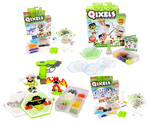 Qixels Ultimate Intro Set - Design Creator, Fuse Blaster Gun and 2 Theme Packs - Ages 4 &amp; Up