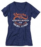 Chicago Bears Womens Oil Can Flirt Tri-Blend V-neck T-Shirt