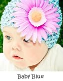 My Little Noggin 0-12 mths waffle beanie crochet hat cap in blue