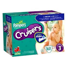 Pampers Cruisers Dry Max Diapers Economy Plus Size 3 16 28 Lbs 160 Diapers
