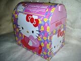 Hello Kitty Keepsake Light-Up Mailbox 32 Valentine Cards Plus Bonus Alphabet Sticker Sheet with Heart Seals